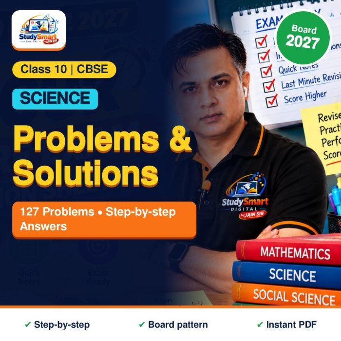 Class 10 Science - 127 Problems & Solutions (All Chapters) CBSE 2027