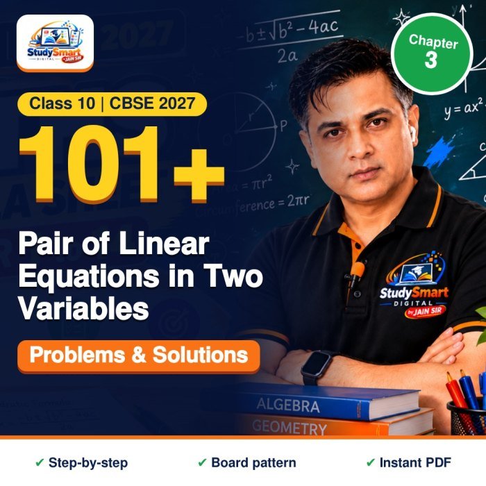 101+ Pair of Linear Equations in Two Variables Problems & Solutions