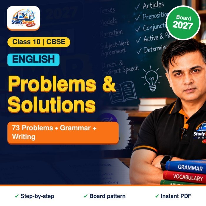 Class 10 English - Problems & Solutions (Grammar & Writing) CBSE 2027