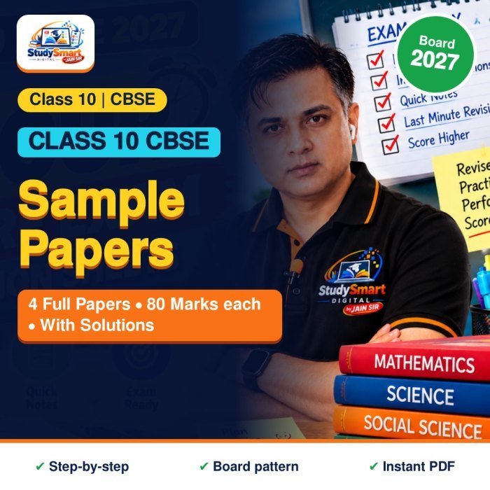 Class 10 Sample Papers 2027 Pattern - Maths, Science, SST, English